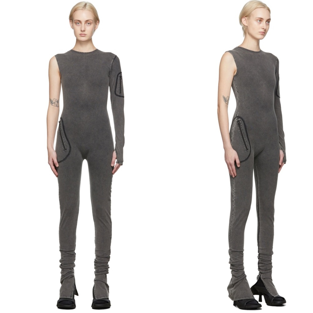 Entire Studios Compartment Catsuit Washed Soot